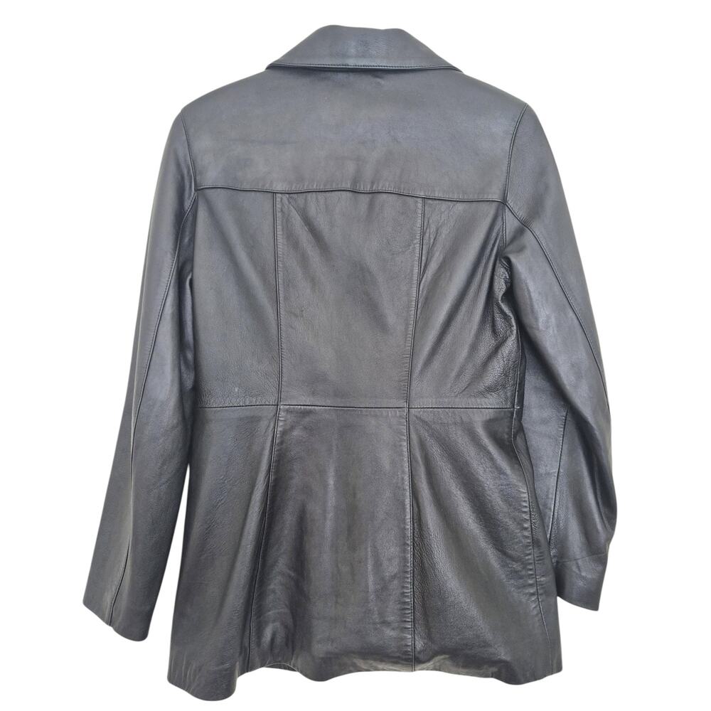 Vintage Leather Jacket Womens Small JCL 90's Black Luxury Spring Closet Staple - Picture 3 of 12